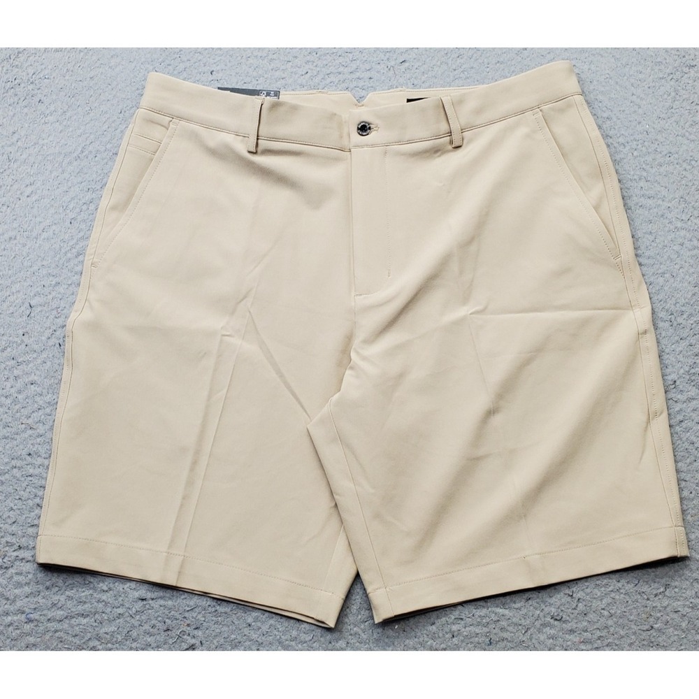 Dunning Golf Shorts Mens 35 Tan Player Fit Woven Performance Stretch Quick Dry